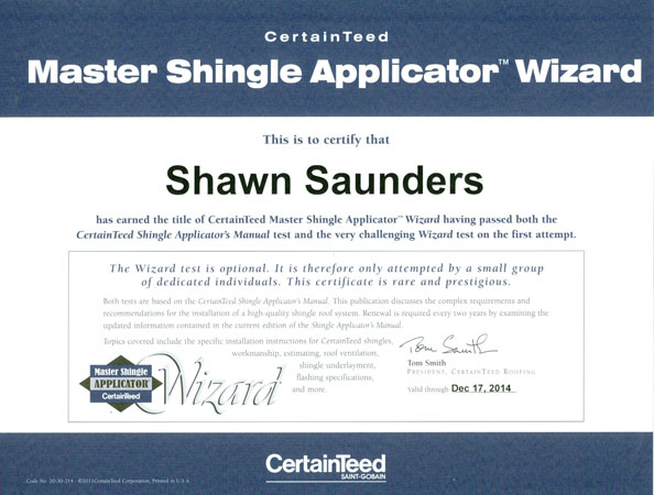 CERTAINTEED MASTER SHINGLE APPLICATOR MANUAL visual data 7
